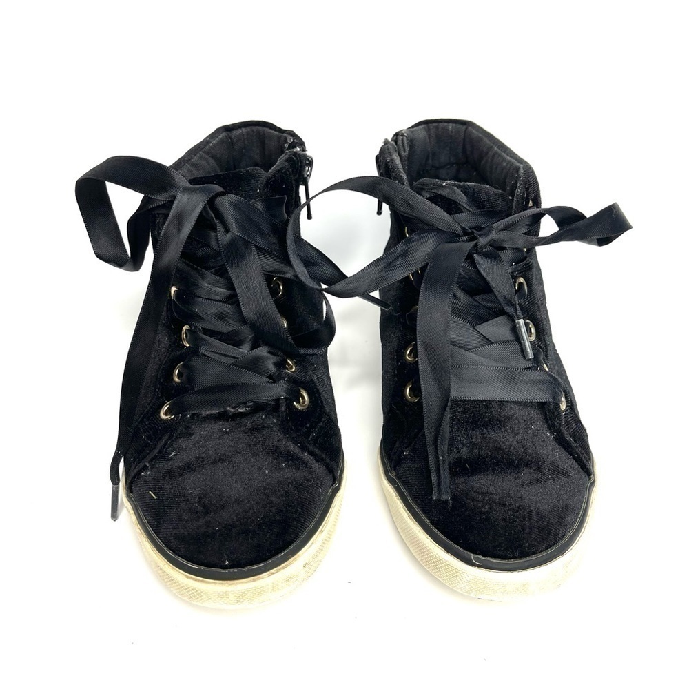 3/$20 ❤️ 𝅺Gymboree Black Velvet High Top Sneakers US 12 Girls